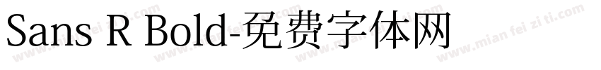 Sans R Bold字体转换